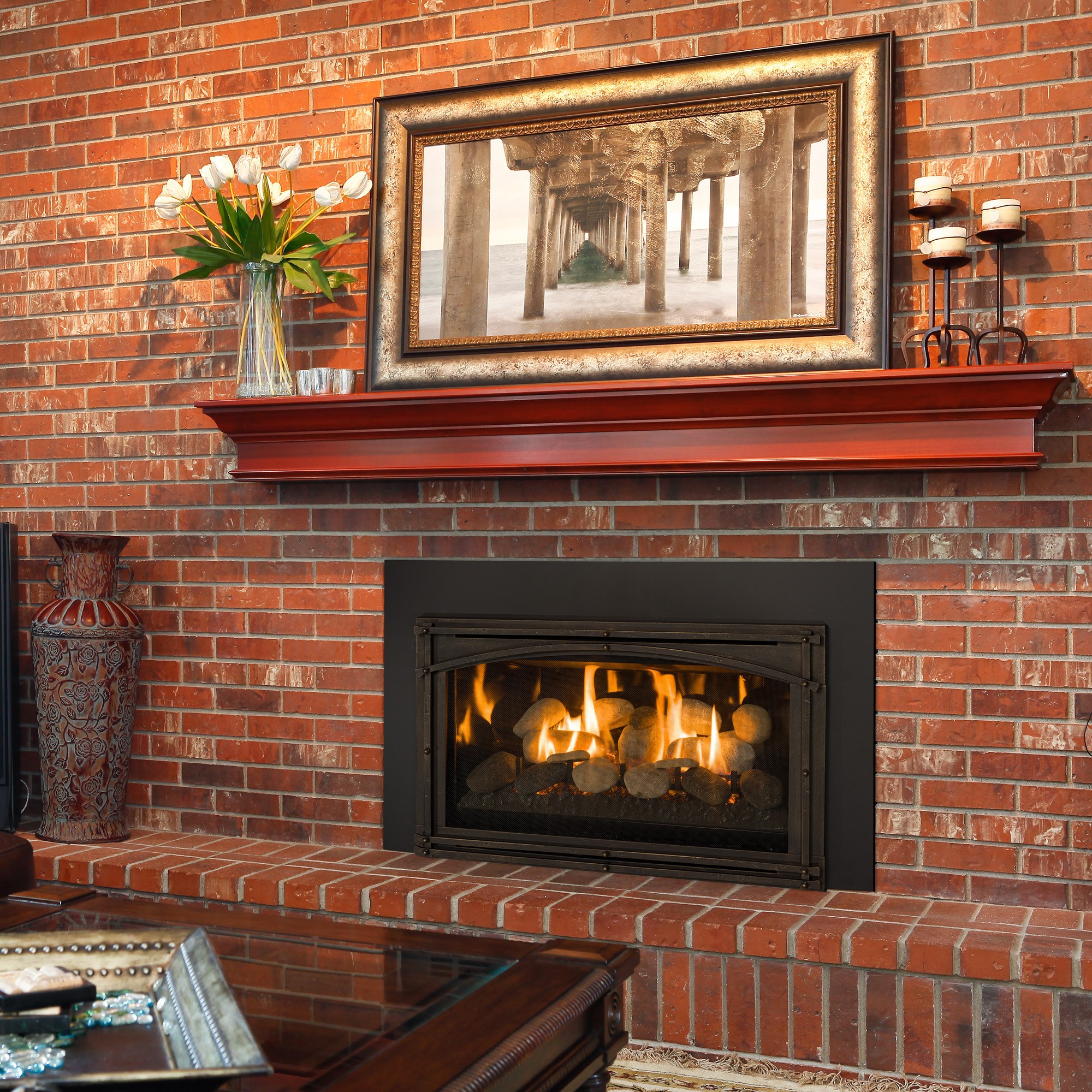 kozy hear gas fireplace insert with an engineer-designed burner system kozy hear gas fireplace insert